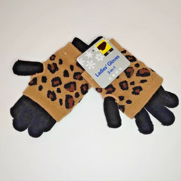 1 Pair Ladies' Gloves 3-in-1 Acrylic Polyester Spandex Assorted Color Choice New - Picture 2 of 9